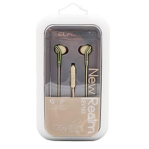 ELMCOEI EV-182 Бежевые наушники-гарнитура (3.5мм)