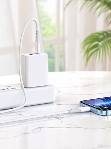 HOCO X70 Белый кабель PD20W (iOS Lighting-TYPE-C) 1м