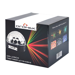 Светодиодный диско шар с MP3 с пультом и Bluetooth Огонёк OG-LDS04