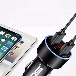 Зарядка в прикуриватель для автомобиля 2*USB TDS TS-CAU69A