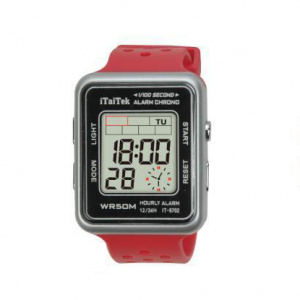 iTaiTek IT-8702 Серебро/Красный часы наручные