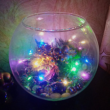 Огонек OG-LDG12 гирлянда LED RGB-импульс (3м,2*AA) (УПАКОВКА 10ШТ)