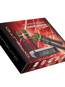 Микрофон караоке беспроводной набор 4 шт Орбита OT-ERM16