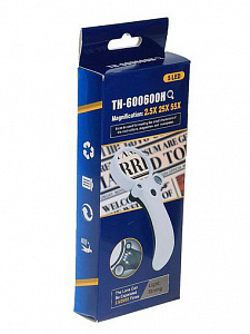 Лупа ручная увеличительная с подсветкой, с УФ светодиодом Орбита OT-INL31