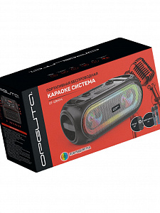 Орбита OT-ERM14 Черная караоке система с RGB подсветкой (2 микр, Bluetooth 5.0)