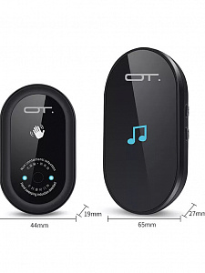 Звонок беспроводной сетевой 45 мелодий Орбита OT-HOC21 Черный