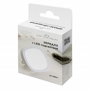 Огонек OG-HBE01 Зеркало с подсветкой (аккум)
