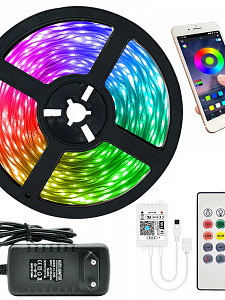 Светодиодная лента с контроллером Wi-Fi 5 метров Огонёк OG-LDL50