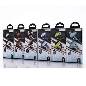 EZRA EP07 Голубые наушники вакуум - гарнитура (3.5мм)