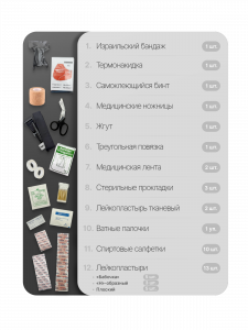 Патриот PT-TRS21 аптечка тактическая черная (23 в 1)