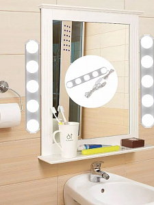 Светильник для зеркала светодиодный 5 лампочек Огонёк OG-LDP13