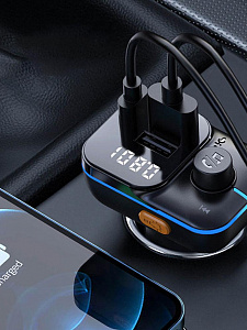 FM-модулятор трансмиттер автомобильный с Bluetooth TDS TS-CAF19