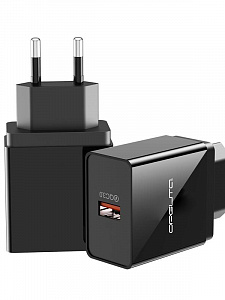 Зарядное устройство для телефона, Быстрая зарядка 20W адаптер QC 3.0 Орбита OT-APU55 Черный