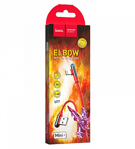 HOCO U77 Черный кабель USB 3A (iOS Lighting) 1,2м