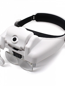 Лупа очки налобная увеличительная с подсветкой Орбита OT-INL64