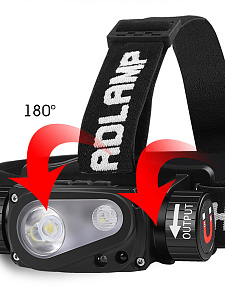 Патриот PT-FLG44 фонарь налобный (2L, 18650, дат.движ)