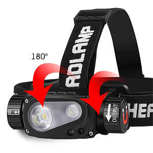 Патриот PT-FLG44 фонарь налобный (2L, 18650, дат.движ)