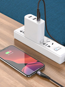 HOCO U95 Черный кабель PD20W (iOS Lighting-TYPE-C) 1.2м