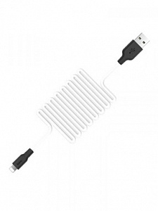 HOCO X21Plus Белый кабель USB 2.4A (iOS Lighting) 2м