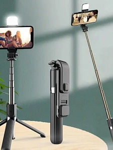 Штатив для телефона. Селфи палка для смартфона с подсветкой монопод-трипод 2 в 1 Орбита OT-SMH20