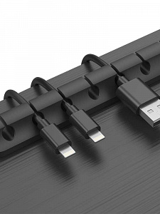 Орбита OT-OK02 Серый органайзер для кабелей (3шт)