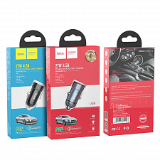 HOCO Z32B Черный ЗУ авто USB (PD27W+QC3.0,4500mA)