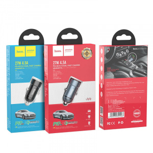 HOCO Z32B Черный ЗУ авто USB (PD27W+QC3.0,4500mA)