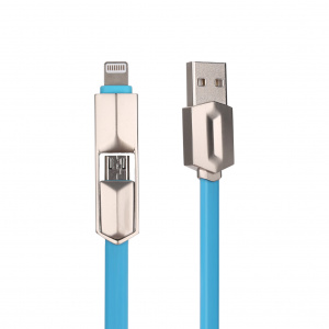 MUJU MJ-38  кабель USB 2A (microUSB/iOS Lighting) 1м