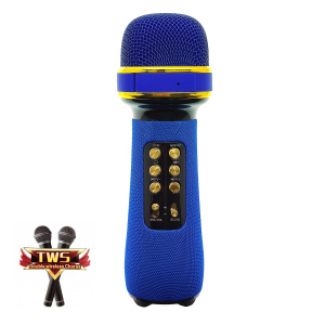 WSTER WS-898 Синий микрофон беспроводной (Bluetooth, динамики, USB)