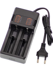 Зарядное устройство для аккумуляторов 18650 на 2 слота Орбита OT-APZ16