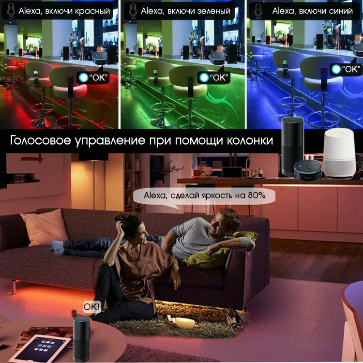 Огонек OG-LDL32 LED контроллер DC 5-24В (Bluetooth, RGBW, 5PIN)