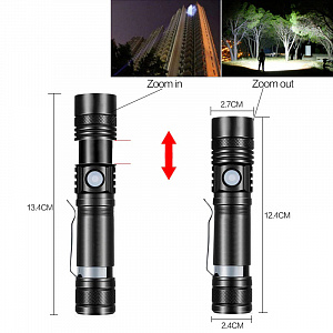 Фонарь ручной аккумуляторный, карманный Следопыт PT-FLR12