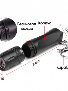 Следопыт ST-FLR05 ЧЕРНЫЙ фонарь ручной (1*R6)