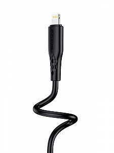 BOROFONE BX48 Черный кабель USB 2.4A (iOS Lighting) 1м