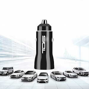 Зарядка в прикуриватель для автомобиля 2*USB TDS TS-CAU36 Черное