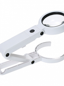 Лупа ручная, лупа настольная увеличительная с подсветкой Орбита OT-INL18