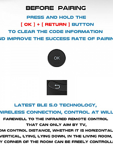 Пульт Bluetooth универсальный для телевизоров и медиаплееров Орбита OT-DVC31