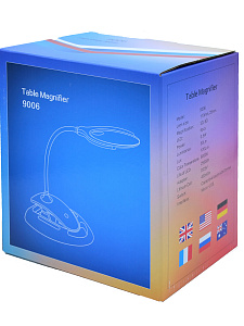 Лупа настольная с подсветкой на гибкой ноге с прищепкой 2 в 1 Орбита OT-INL51