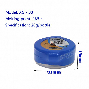 MECHANIC XG30 паста паяльная (Sn63/Pb37,20г)