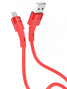 HOCO U82 Красный кабель USB 2.4A (microUSB) 1.2м