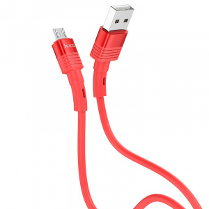 HOCO U82 Красный кабель USB 2.4A (microUSB) 1.2м