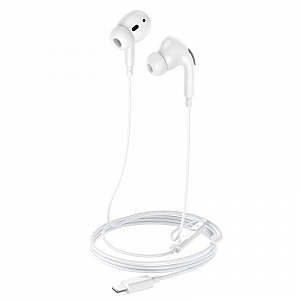Наушники проводные для Iphone Lightning гарнитура с микрофоном Орбита OT-ERG53 Белые