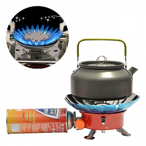 Плитка газовая туристическая с ветрозащитой Огонек OG-TRD03