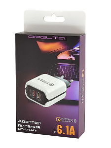 Орбита OT-APU43 ЗУ с 2*USB (QC3.0, 3100mA)