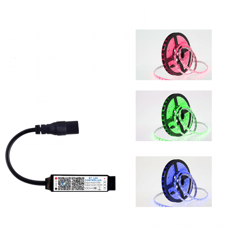 Огонек OG-LDL41 LED контроллер DC 5-24В (Bluetooth, RGB, 4PIN)