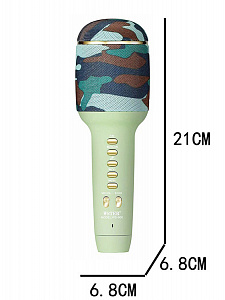 WSTER WS-900 Камуфляж микрофон беспроводной (Bluetooth, динамики, USB)