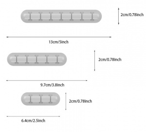 Орбита OT-OK02 Серый органайзер для кабелей (3шт)