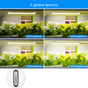 Фитолампа для растений с таймером накладная Огонек OG-LDP17