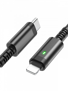 BOROFONE BU38 Черный кабель PD20W (iOS Lighting-TYPE-C) 1.2м