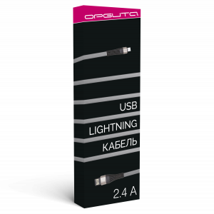 Орбита OT-SMI35 Серый кабель USB 2.4A (iOS Lightning) 1м